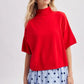 Leo Mock Neck Short Sleeve Sweater