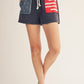 American Flag Shorts Drawstring Waist American Flag Casual Shorts