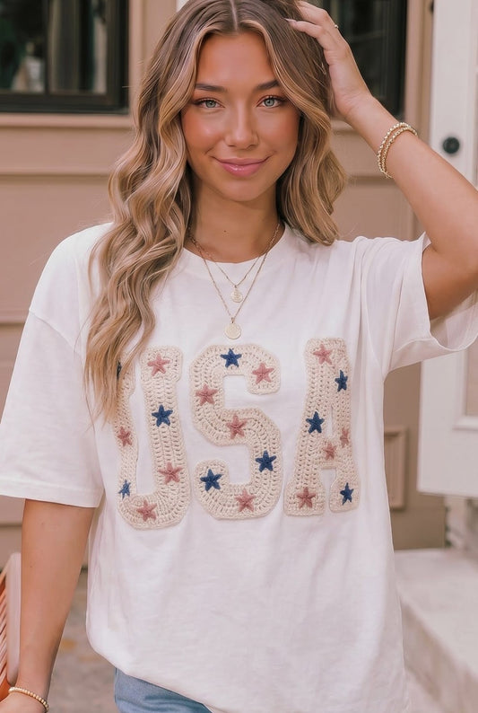 Crochet Star USA Tee
