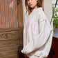 WWJD Embroidered Mock Neck Sweatshirt