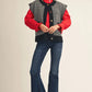 Balance Cap Sleeve Dot Pattern Button Down Sweater Vest