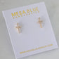 CZ Cross Stud Earrings