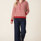 Pacific Open V Neckline with Grommet Detail Ribbed Knit Top