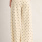Molly Drawstring Waist Wide Leg Polka Dot Pants