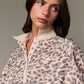 Juliette Leopard Print Snap Button Sweatshirt