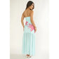 Blue Ridge Strapless Floral Open Back Maxi Dress