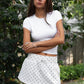 Jottie Plush Fleece Polka Dot Mini Skort
