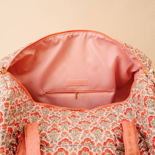 On-the-Go Quilted Weekender Bag–Everbloom Dusty Rose