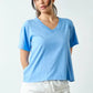 Lauren Pima Cotton Blend V-Neck Tee