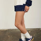 Alley Wide Stripe Boxy High Rise Shorts