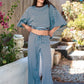 Marlowe Pants Stretch Mid Waist Stripe Wide Leg Pants