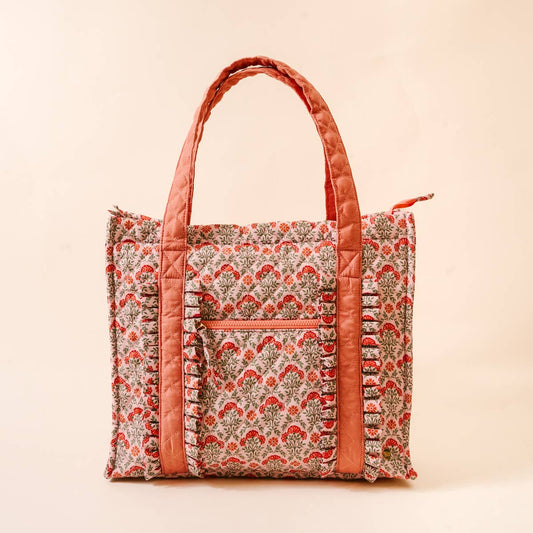 The Everyday Quilted Tote Bag–Everbloom Dusty Rose