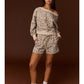 Unwind Shorts Leopard Print Drawstring Elastic Waist Shorts