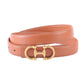 Horsebit Buckle Equestrian Stitched Suede/Napa Leather Belt