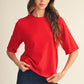 Galena Half Sleeve Round Neck Comfy Sweater