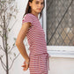 Marlowe Tee Classic Crewneck Stripe Short Sleeve T-Shirt