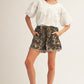 Animal Frayed Hem Leopard Shorts Frayed Hem Leopard Shorts
