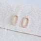 CZ Oval Stud Earrings