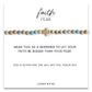 Faith Over Fear Cross Bracelet, 4mm-Blue Jasper | Christian