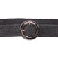 Glossy Acrylic Buckle Raffia Stretch Belt