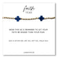 Faith Over Fear Lapis Lazuli Gemstone Cross Beaded Bracelet