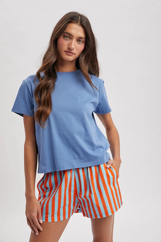 Willow Basic Relaxed Crop Knit Tee