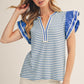 Sally Layered Sleeves Thermo Stripe Top