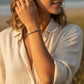 Faith Over Fear Cross Bracelet, 4mm-Blue Jasper | Christian