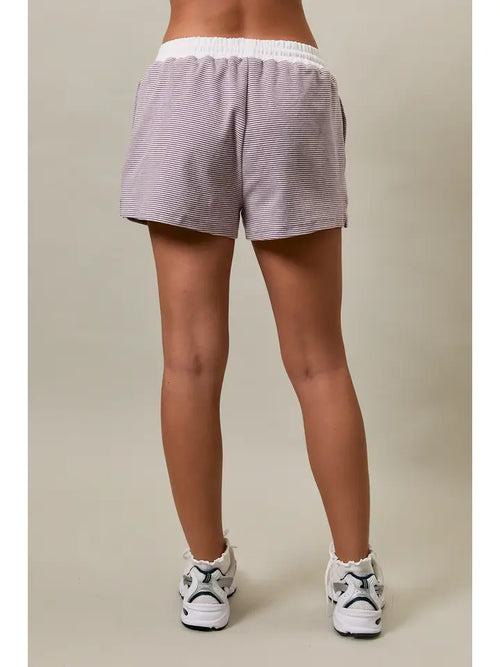 Broadcast Mid Rise Stripe Shorts