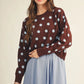 Bellamy Drop Shoulder Polka Dot Sweater