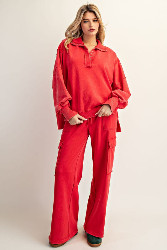 Locker Snow Washed Long Sleeve Pull Over