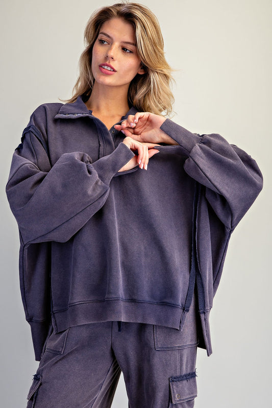Locker Snow Washed Long Sleeve Pull Over