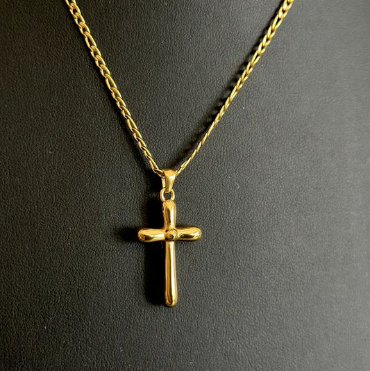 Bubble Cross Necklace by Mila & Stevie