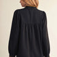Shift Long Sleeve Embroidered Scallop Edge Top