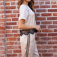 Hopins Lace Trim Short Sleeve Satin Tee Top
