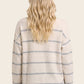 Overcome Dotted Striped Fuzzy Sweater