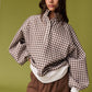 Checkered Piper Snap Button Sweater