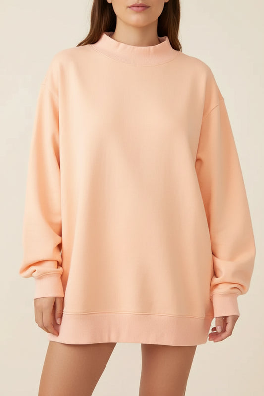 Papaya Mockneck Orange Blank Mockneck Sweatshirt