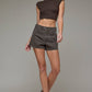 Jackson Brown Cheetah High Rise 3" Inseam Shorts by Hidden Denim