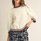 Ottawa Ruffle Edge Detail Lovely Solid Top Ruffle Edge Top