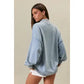 Oversized Reversible "American Classic" Mock Neck Sweatshirt