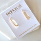 CZ Bar Oval Hoop Earrings