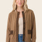 Suede Accent Sweater Jacket
