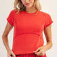 Free Mineral Washed Solid Cropped T Shirt