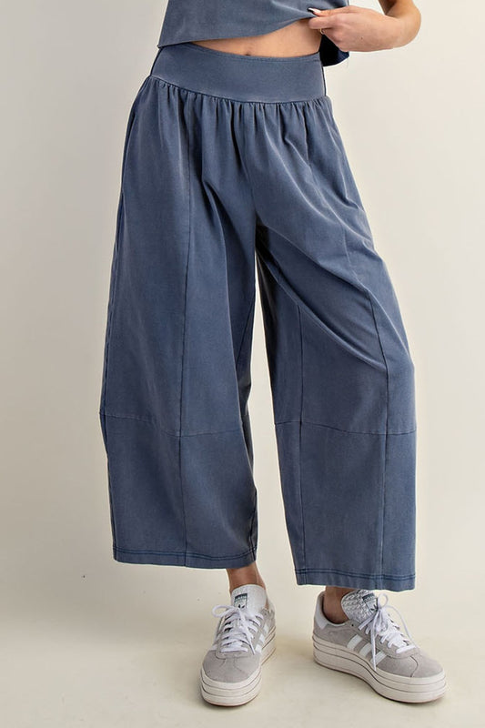 Free Mineral Wash Wide Leg Pants