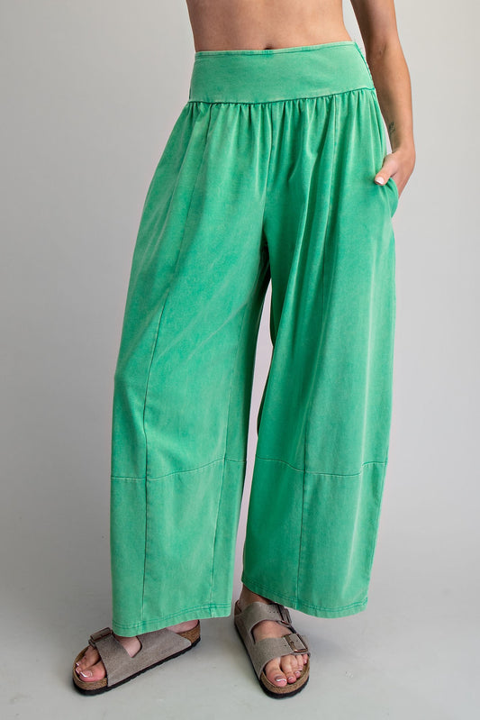 Free Mineral Wash Wide Leg Pants