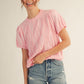 Wave Patterned Lightweight Sweater Top