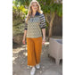 Diamond Quarter Zipper Diamond Multi Contrast Print Knit Top