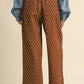 Bogie High Rise Polka Dot Wide Crop Pants