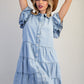 Patsy Denim Washed Button Down Mini Dress